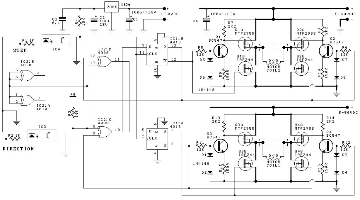 步進(jìn)電機(jī)驅(qū)動(dòng)電路圖